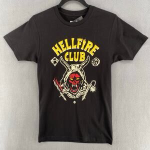 Stance Hellfire‎ Club T Shirt XS Unisex Short Sleeve Black Stranger Things